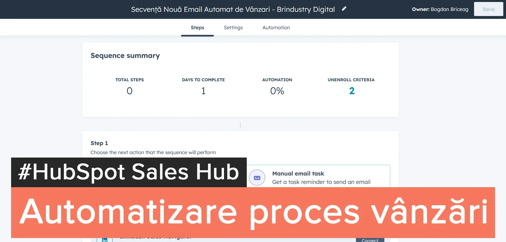 Automatizare proces vanzari
